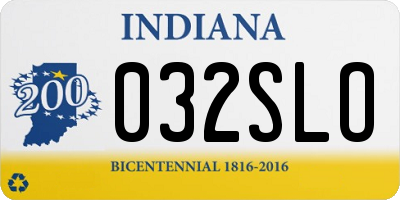 IN license plate 032SLO