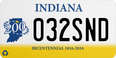 IN license plate 032SND