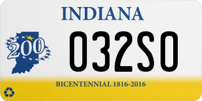 IN license plate 032SO