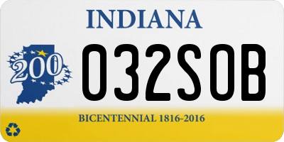 IN license plate 032SOB