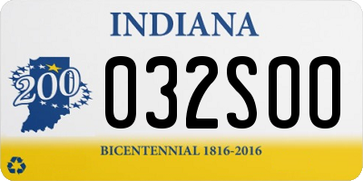 IN license plate 032SOO