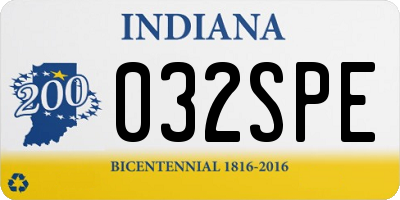 IN license plate 032SPE