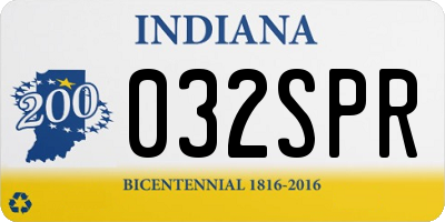 IN license plate 032SPR