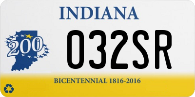 IN license plate 032SR