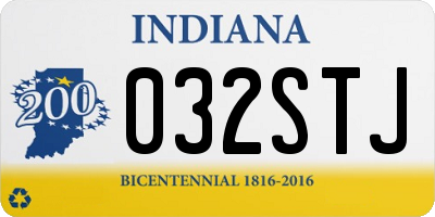 IN license plate 032STJ