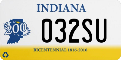 IN license plate 032SU