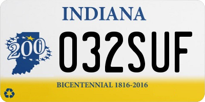 IN license plate 032SUF