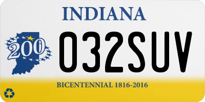 IN license plate 032SUV