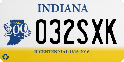 IN license plate 032SXK