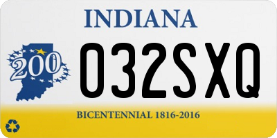 IN license plate 032SXQ