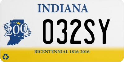 IN license plate 032SY