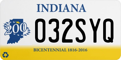 IN license plate 032SYQ