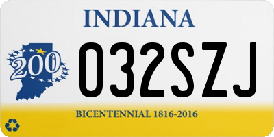 IN license plate 032SZJ