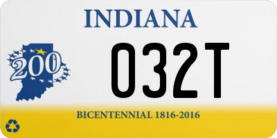 IN license plate 032T