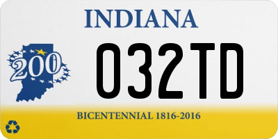 IN license plate 032TD