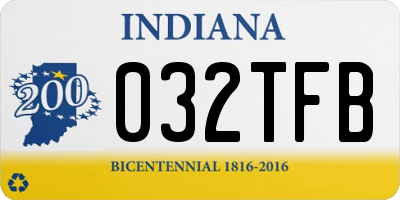 IN license plate 032TFB