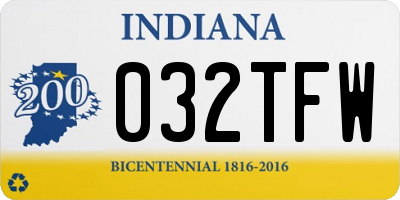 IN license plate 032TFW