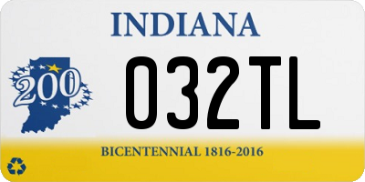 IN license plate 032TL