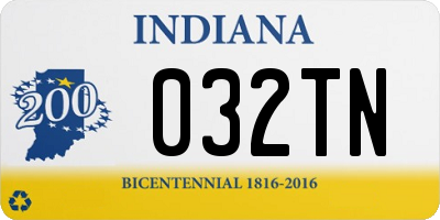 IN license plate 032TN