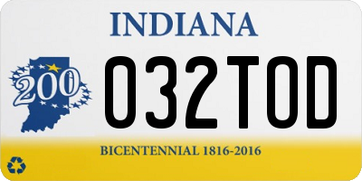 IN license plate 032TOD