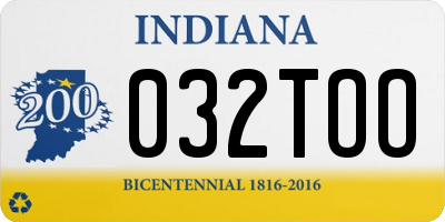 IN license plate 032TOO