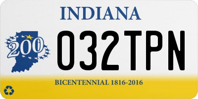 IN license plate 032TPN