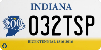 IN license plate 032TSP