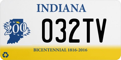 IN license plate 032TV