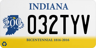 IN license plate 032TYV