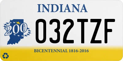 IN license plate 032TZF