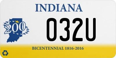 IN license plate 032U