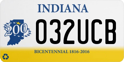 IN license plate 032UCB