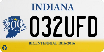 IN license plate 032UFD