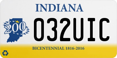 IN license plate 032UIC