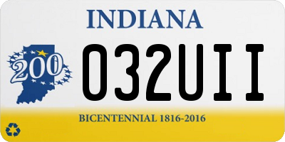 IN license plate 032UII