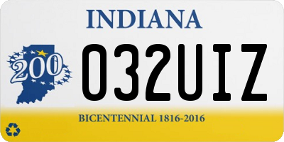 IN license plate 032UIZ