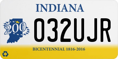 IN license plate 032UJR