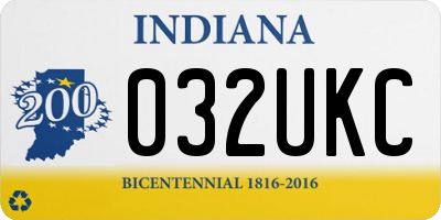 IN license plate 032UKC