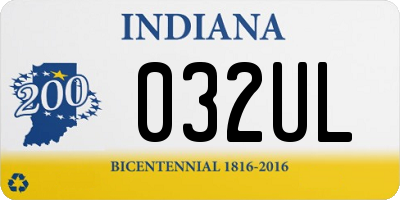 IN license plate 032UL