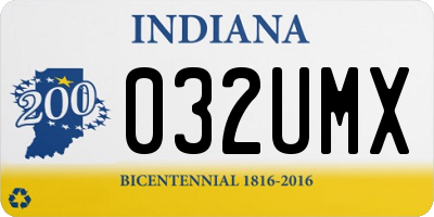IN license plate 032UMX
