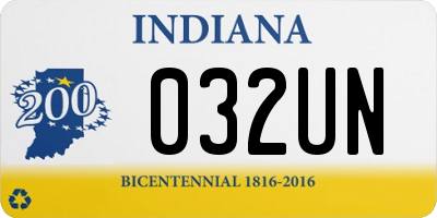 IN license plate 032UN