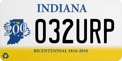 IN license plate 032URP