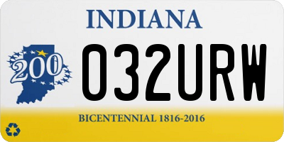 IN license plate 032URW