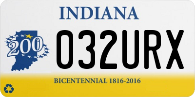 IN license plate 032URX