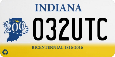 IN license plate 032UTC