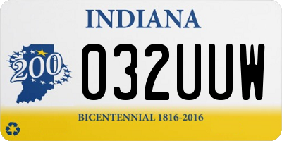 IN license plate 032UUW