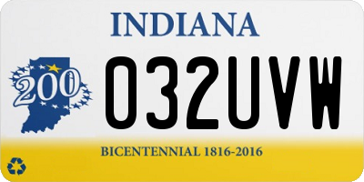 IN license plate 032UVW