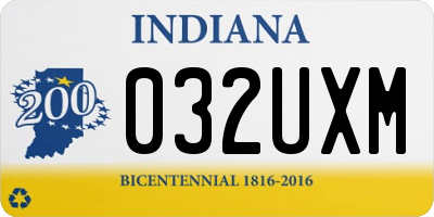 IN license plate 032UXM