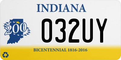 IN license plate 032UY