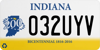 IN license plate 032UYV